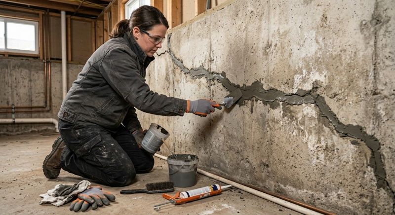 Cracked Basement Floor Repair in Rancho Cucamonga, CA