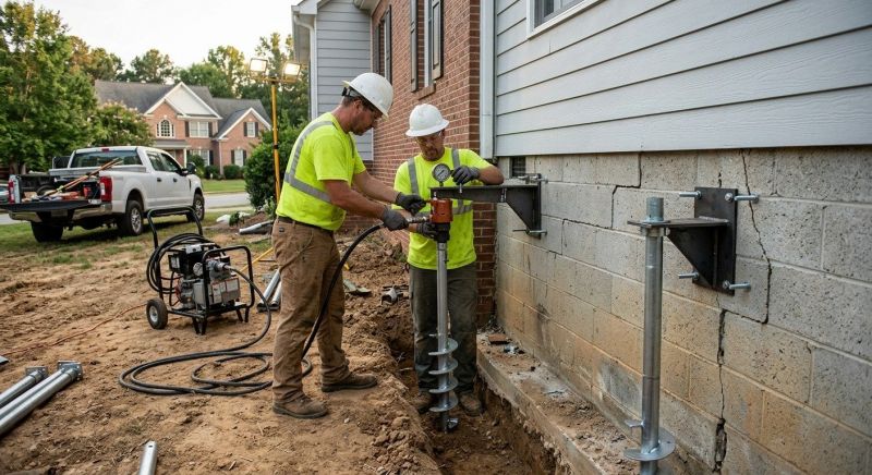 Helical Piers Installation in Rancho Cucamonga, CA
