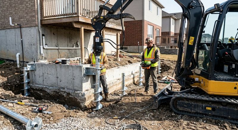 Helical Pile Installation in Rancho Cucamonga, CA
