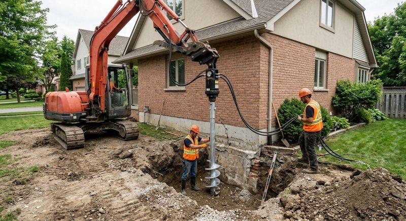 Helical Pile Installation in Rancho Cucamonga, CA